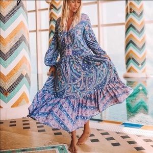 Gypsy Boho City Lights Celestial Spell Gown Dress